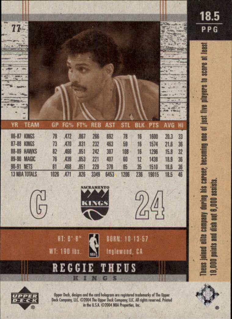 2003/2004 Legends Throwback (Upper Deck) Basketball - Picture 149 of 189