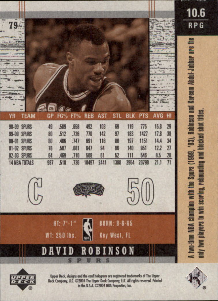 2003/2004 Legends Throwback (Upper Deck) Basketball - Picture 153 of 189