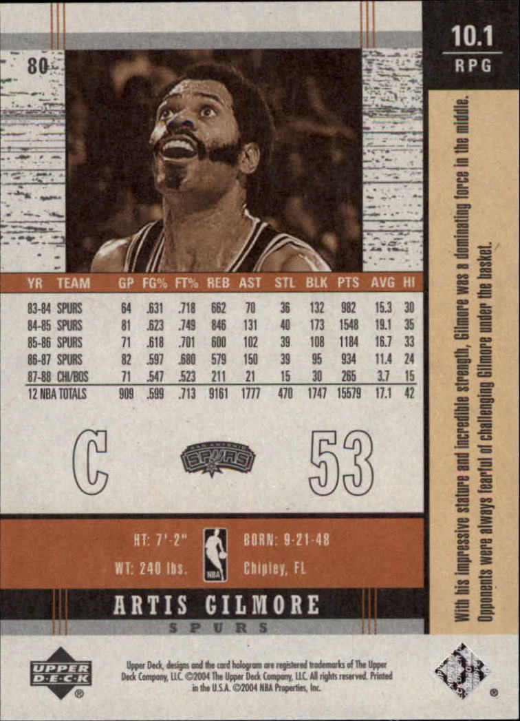 2003/2004 Legends Throwback (Upper Deck) Basketball - Picture 155 of 189
