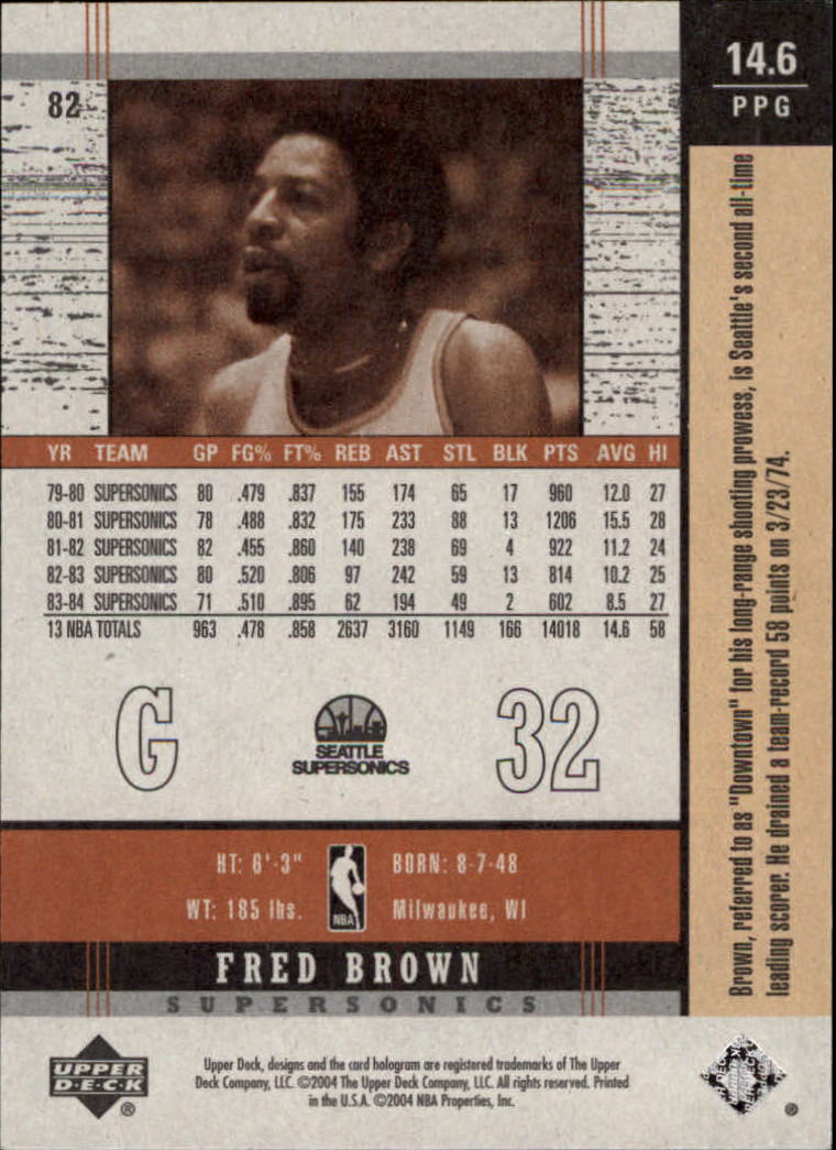 2003/2004 Legends Throwback (Upper Deck) Basketball - Picture 159 of 189
