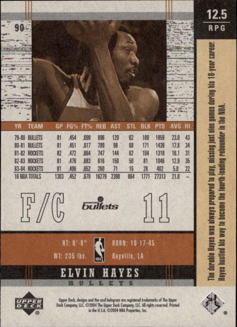2003/2004 Legends Throwback (Upper Deck) Basketball - Picture 175 of 189