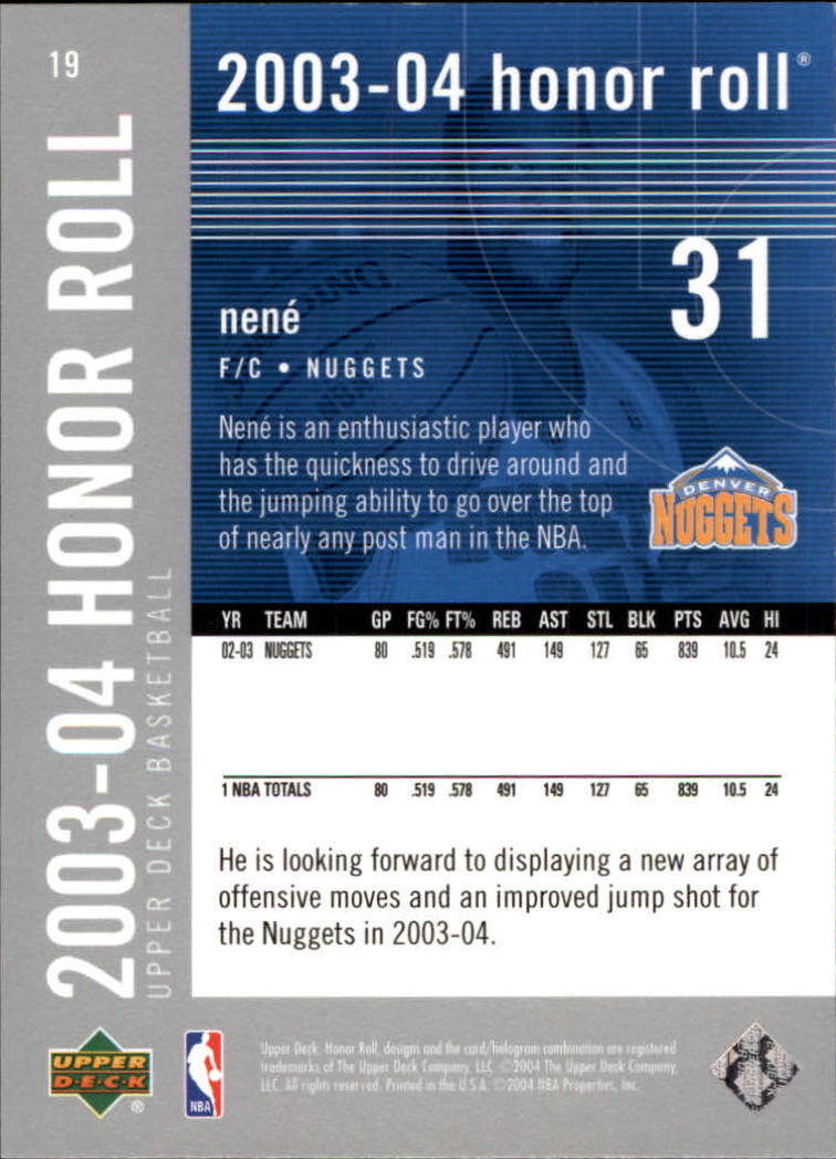2003/2004 Honor Roll (Upper Deck) Basketball - Picture 185 of 221