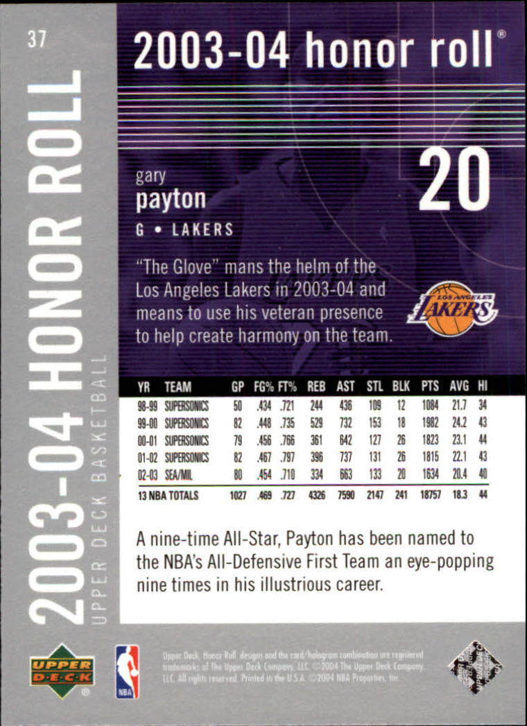 2003/2004 Honor Roll (Upper Deck) Basketball - Picture 149 of 221