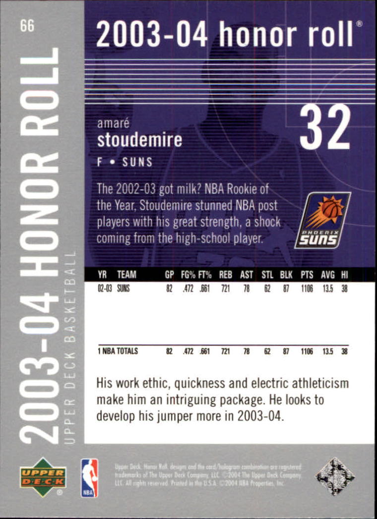 2003/2004 Honor Roll (Upper Deck) Basketball - Picture 91 of 221