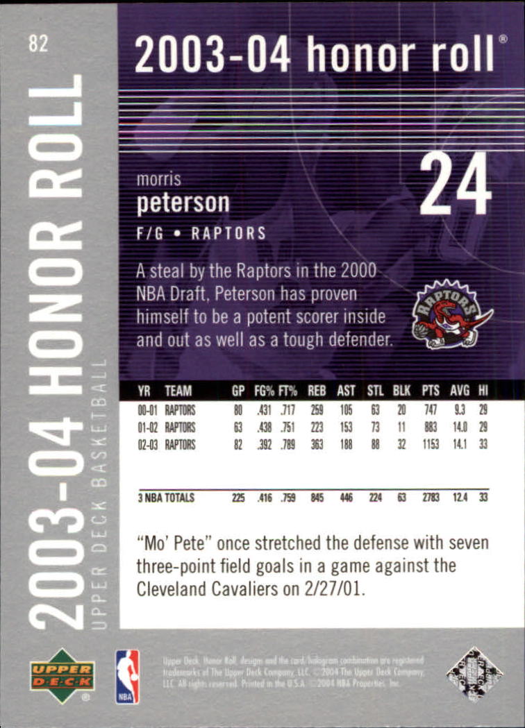 2003/2004 Honor Roll (Upper Deck) Basketball - Picture 59 of 221