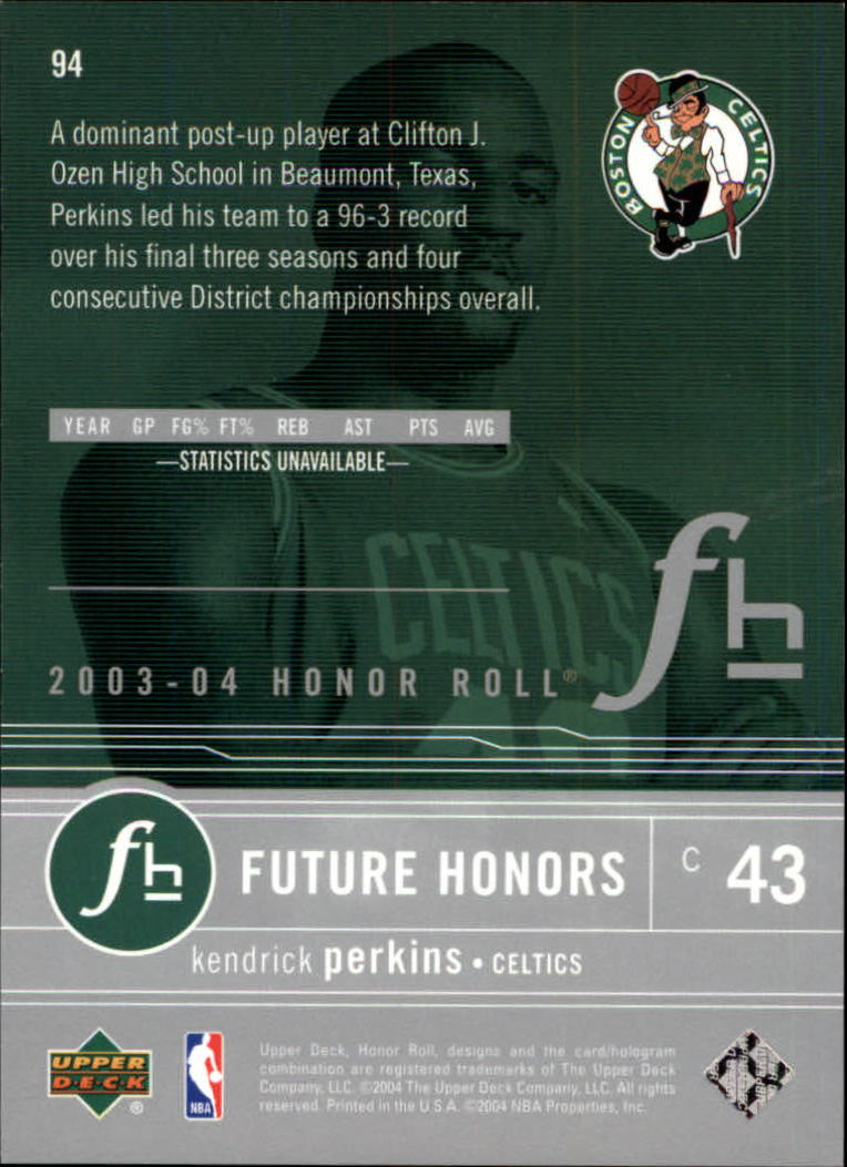 2003/2004 Honor Roll (Upper Deck) Basketball - Picture 39 of 221