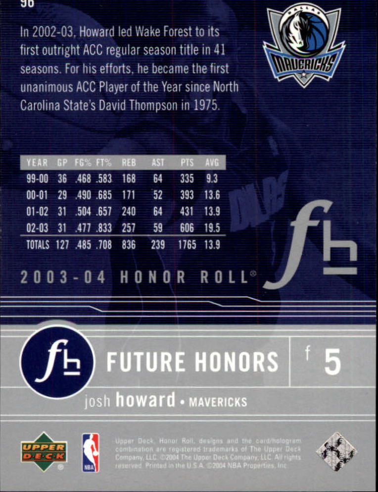 2003/2004 Honor Roll (Upper Deck) Basketball - Picture 37 of 221