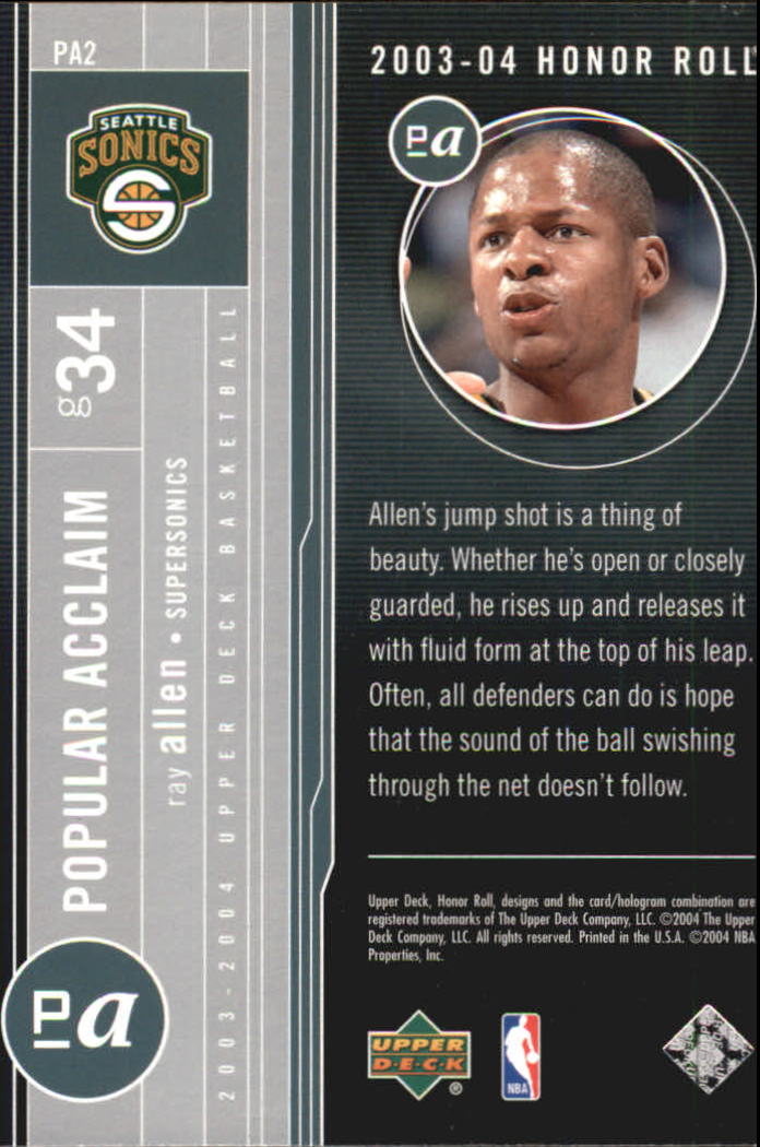 2003/2004 Honor Roll (Upper Deck) Basketball - Picture 19 of 221