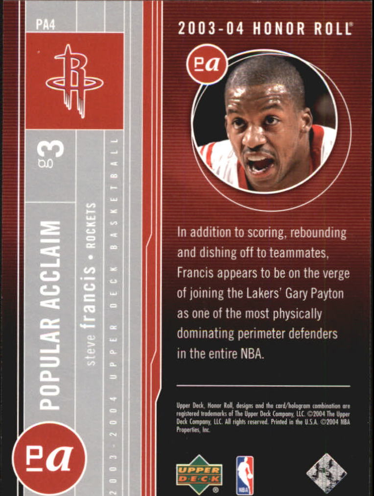 2003/2004 Honor Roll (Upper Deck) Basketball - Picture 15 of 221