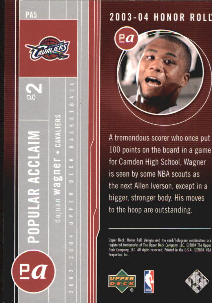 2003/2004 Honor Roll (Upper Deck) Basketball - Picture 13 of 221