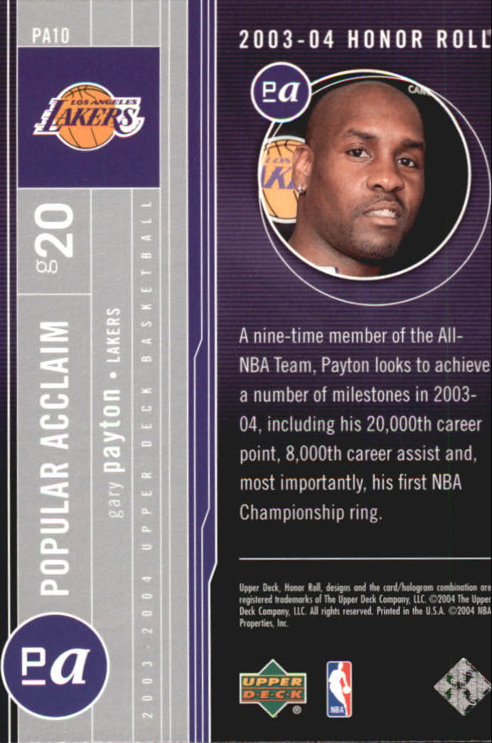 2003/2004 Honor Roll (Upper Deck) Basketball - Picture 11 of 221