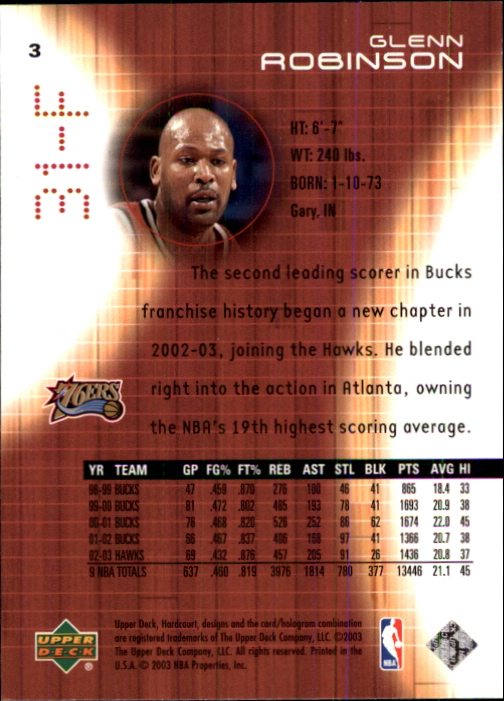 2003/2004 Hardcourt (Upper Deck) Basketball - Picture 7 of 231