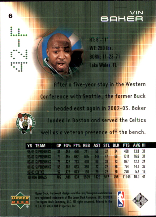 2003/2004 Hardcourt (Upper Deck) Basketball - Picture 13 of 231