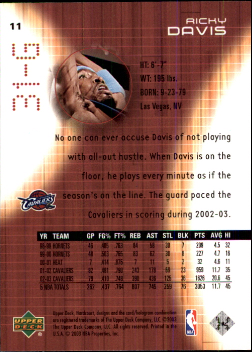 2003/2004 Hardcourt (Upper Deck) Basketball - Picture 23 of 231