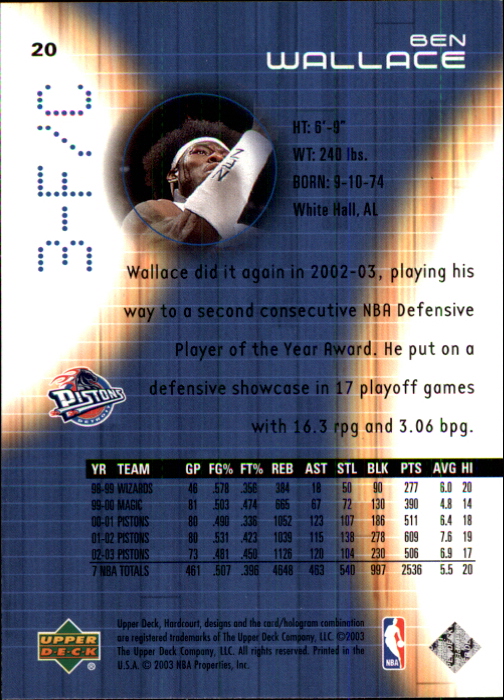 2003/2004 Hardcourt (Upper Deck) Basketball - Picture 41 of 231