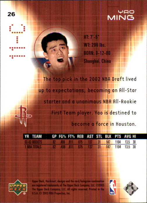 2003/2004 Hardcourt (Upper Deck) Basketball - Picture 53 of 231