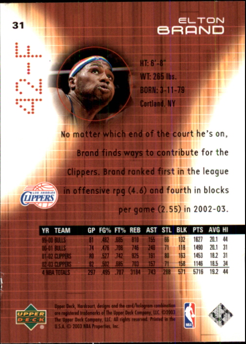 2003/2004 Hardcourt (Upper Deck) Basketball - Picture 63 of 231