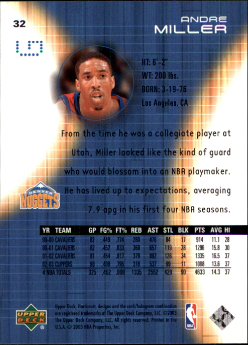 2003/2004 Hardcourt (Upper Deck) Basketball - Picture 65 of 231
