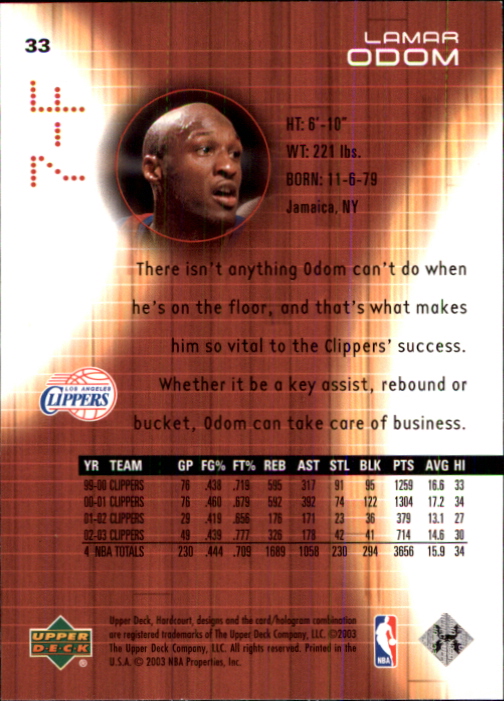 2003/2004 Hardcourt (Upper Deck) Basketball - Picture 67 of 231