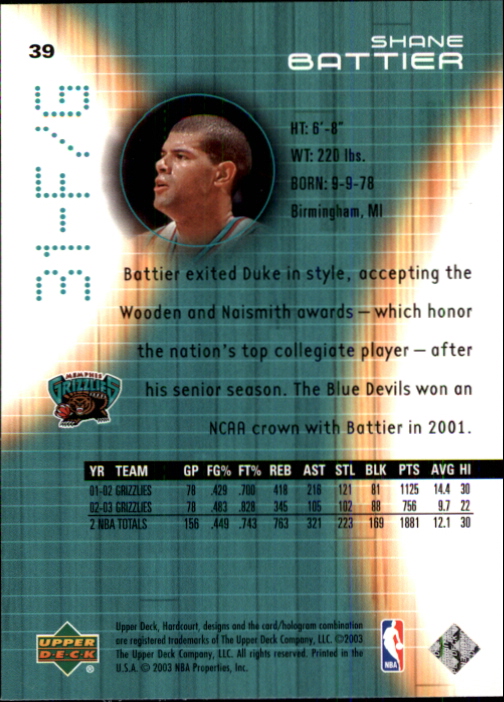 2003/2004 Hardcourt (Upper Deck) Basketball - Picture 79 of 231