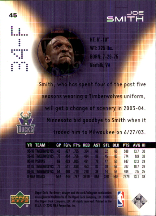 2003/2004 Hardcourt (Upper Deck) Basketball - Picture 91 of 231