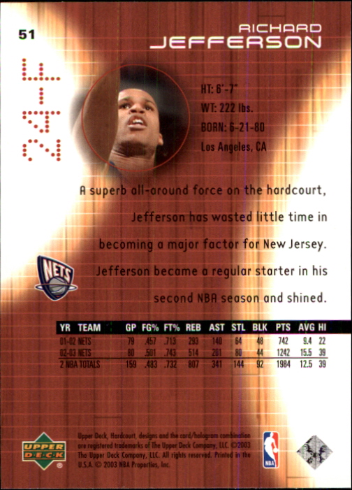 2003/2004 Hardcourt (Upper Deck) Basketball - Picture 103 of 231