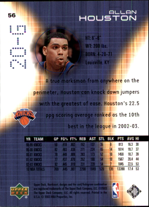2003/2004 Hardcourt (Upper Deck) Basketball - Picture 113 of 231