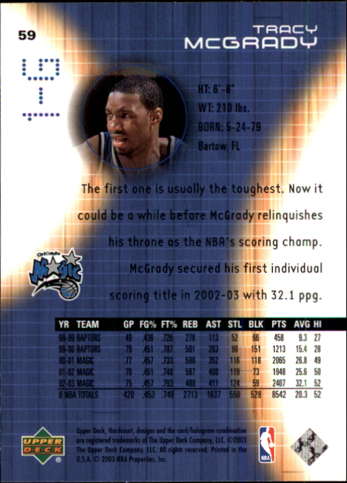 2003/2004 Hardcourt (Upper Deck) Basketball - Picture 119 of 231