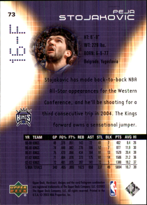 2003/2004 Hardcourt (Upper Deck) Basketball - Picture 147 of 231
