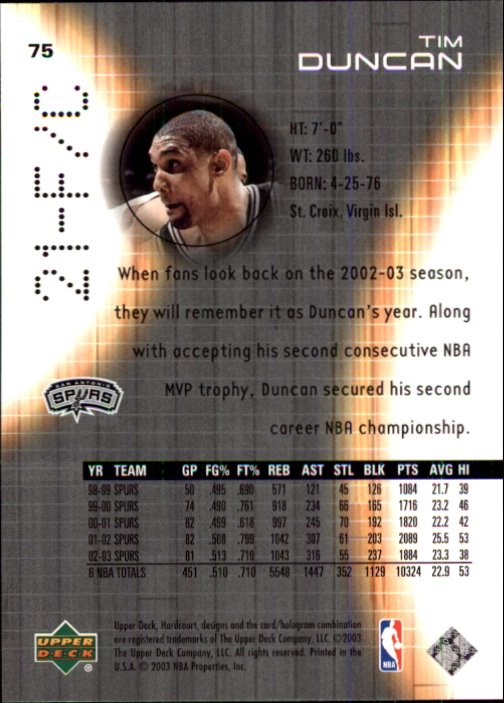 2003/2004 Hardcourt (Upper Deck) Basketball - Picture 151 of 231