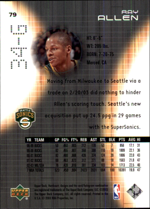 2003/2004 Hardcourt (Upper Deck) Basketball - Picture 159 of 231