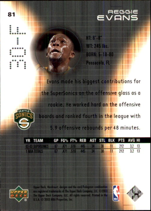 2003/2004 Hardcourt (Upper Deck) Basketball - Picture 163 of 231