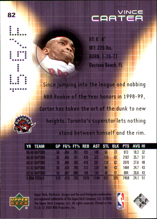 2003/2004 Hardcourt (Upper Deck) Basketball - Picture 165 of 231