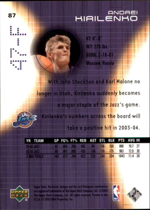 2003/2004 Hardcourt (Upper Deck) Basketball - Picture 175 of 231