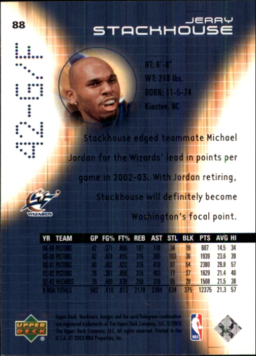 2003/2004 Hardcourt (Upper Deck) Basketball - Picture 177 of 231