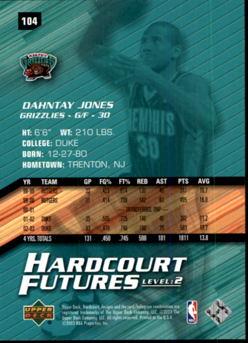 2003/2004 Hardcourt (Upper Deck) Basketball - Picture 197 of 231
