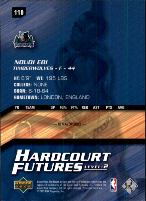 2003/2004 Hardcourt (Upper Deck) Basketball - Picture 205 of 231