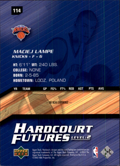 2003/2004 Hardcourt (Upper Deck) Basketball - Picture 211 of 231