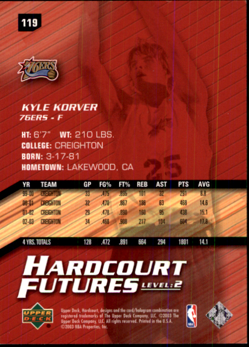 2003/2004 Hardcourt (Upper Deck) Basketball - Picture 215 of 231