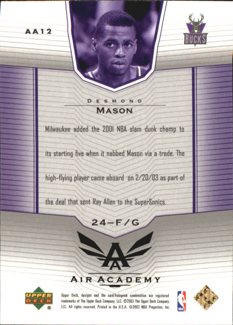 2003/2004 Upper Deck Basketball Part 3 Insert Cards - Picture 19 of 95