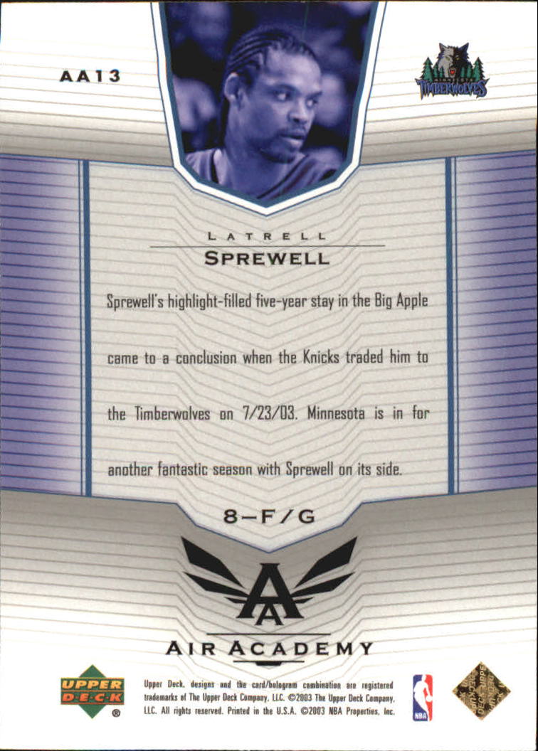 2003/2004 Upper Deck Basketball Part 3 Insert Cards - Picture 21 of 95