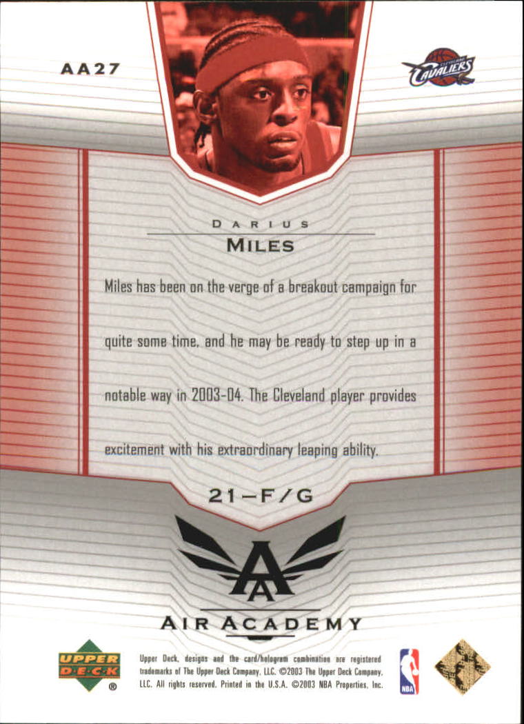 2003/2004 Upper Deck Basketball Part 3 Insert Cards - Picture 47 of 95