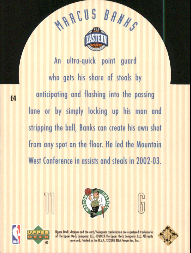 2003/2004 Upper Deck Basketball Part 3 Insert Cards - Picture 87 of 95