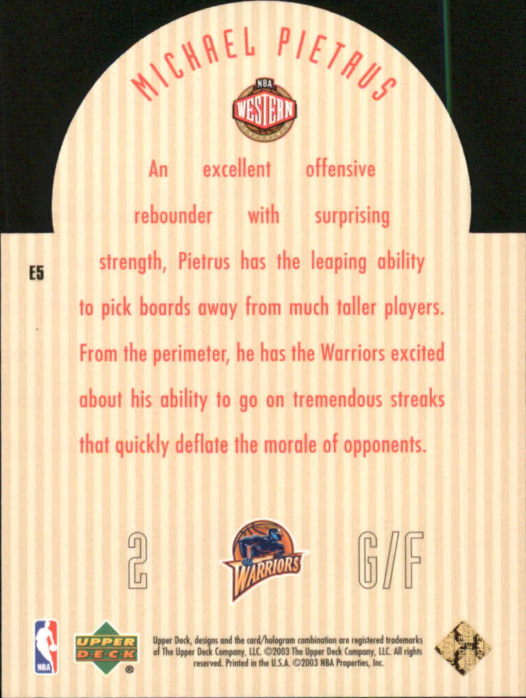 2003/2004 Upper Deck Basketball Part 3 Insert Cards - Picture 89 of 95