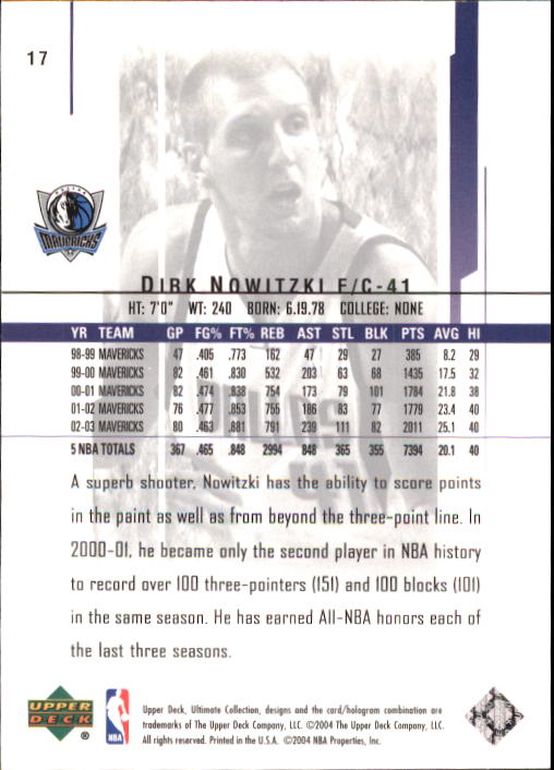 2003/2004 Ultimate Collection (Upper Deck) Basketball - Picture 25 of 242