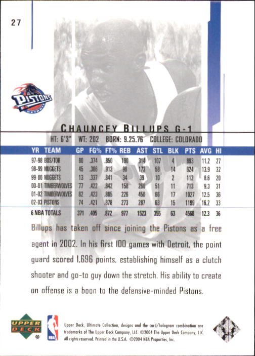 2003/2004 Ultimate Collection (Upper Deck) Basketball - Picture 41 of 242