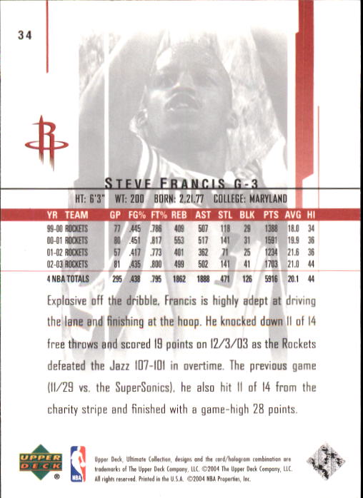 2003/2004 Ultimate Collection (Upper Deck) Basketball - Picture 53 of 242