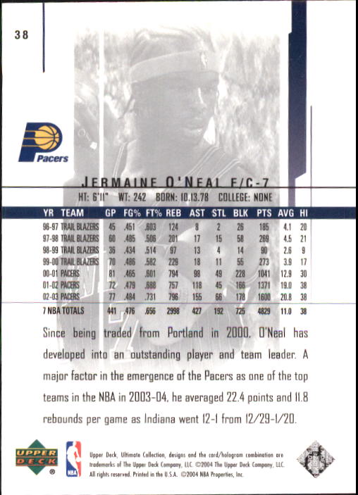 2003/2004 Ultimate Collection (Upper Deck) Basketball - Picture 61 of 242