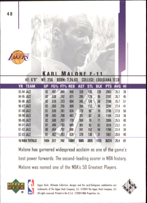 2003/2004 Ultimate Collection (Upper Deck) Basketball - Picture 79 of 242