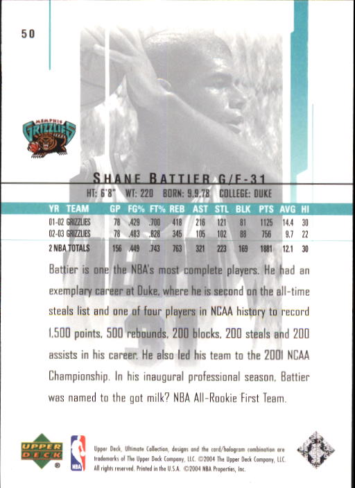 2003/2004 Ultimate Collection (Upper Deck) Basketball - Picture 83 of 242
